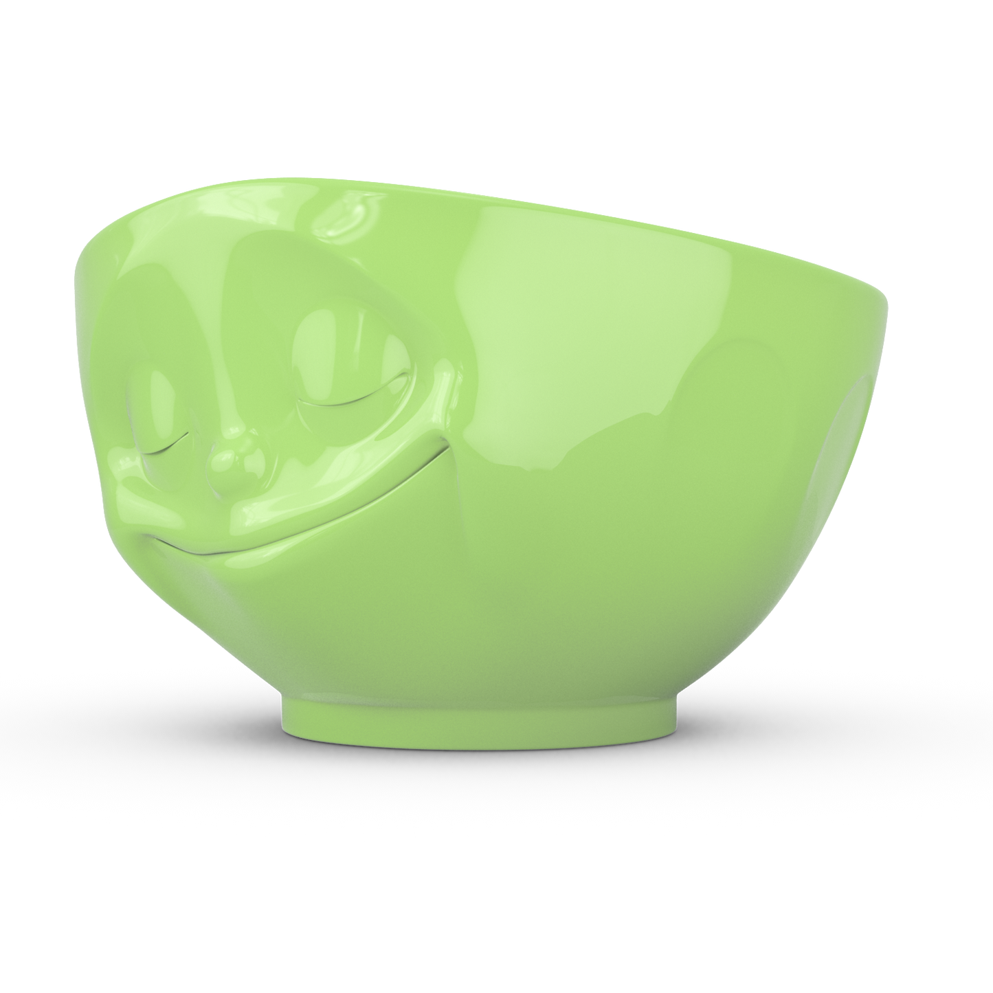 FIFTYEIGHT PRODUCTS / Tassen / Schale „Glücklich“ (Porzellan, 500ml, hellgrün, Made in Germany)