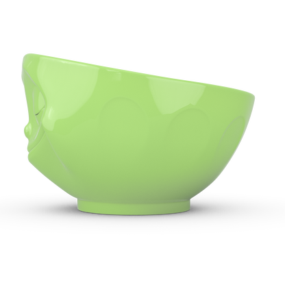 FIFTYEIGHT PRODUCTS / Tassen / Schale „Glücklich“ (Porzellan, 500ml, hellgrün, Made in Germany)