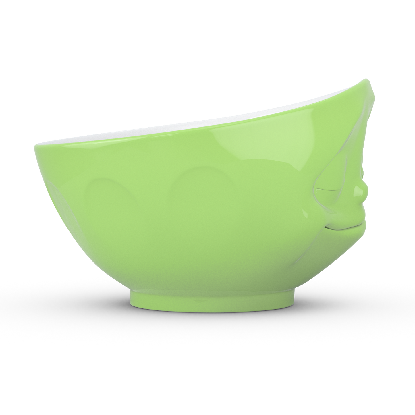 FIFTYEIGHT PRODUCTS / Tassen / Schale „Glücklich“ (Porzellan, 500ml, hellgrün, Made in Germany)