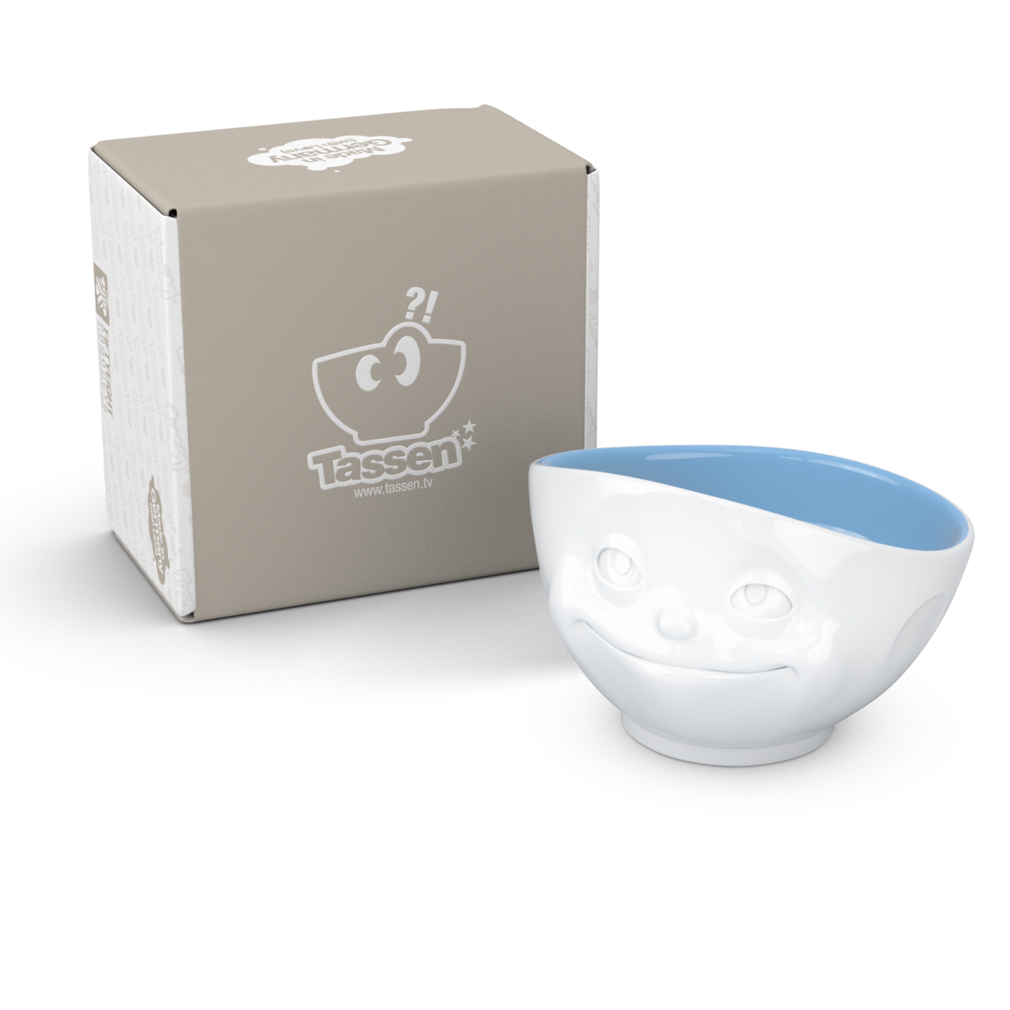FIFTYEIGHT PRODUCTS / Tazze / Ciotola "Sognante" (Porcellana, 500ml, bianco, interno oceano, Made in Germany)