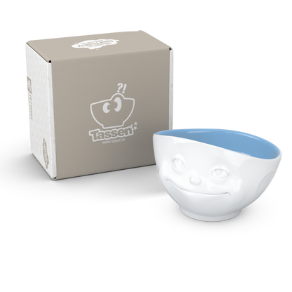 FIFTYEIGHT PRODUCTS / Tazze / Ciotola "Sognante" (Porcellana, 500ml, bianco, interno oceano, Made in Germany)