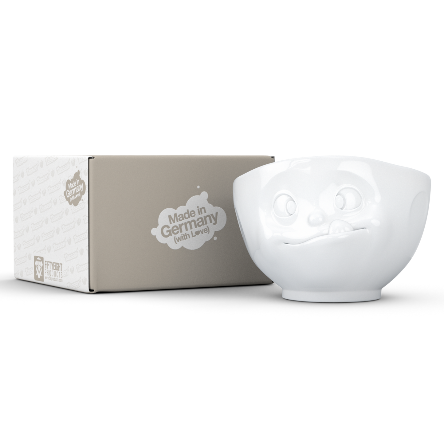 FIFTYEIGHT PRODUCTS / Cups / Bowl "Delicious" (porcelain, 500ml, white, Made in Germany)