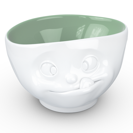 FIFTYEIGHT PRODUCTS / Mugs / Bowl "Tasty" (Porcelain, 500ml, white, pine inside, Made in Germany)