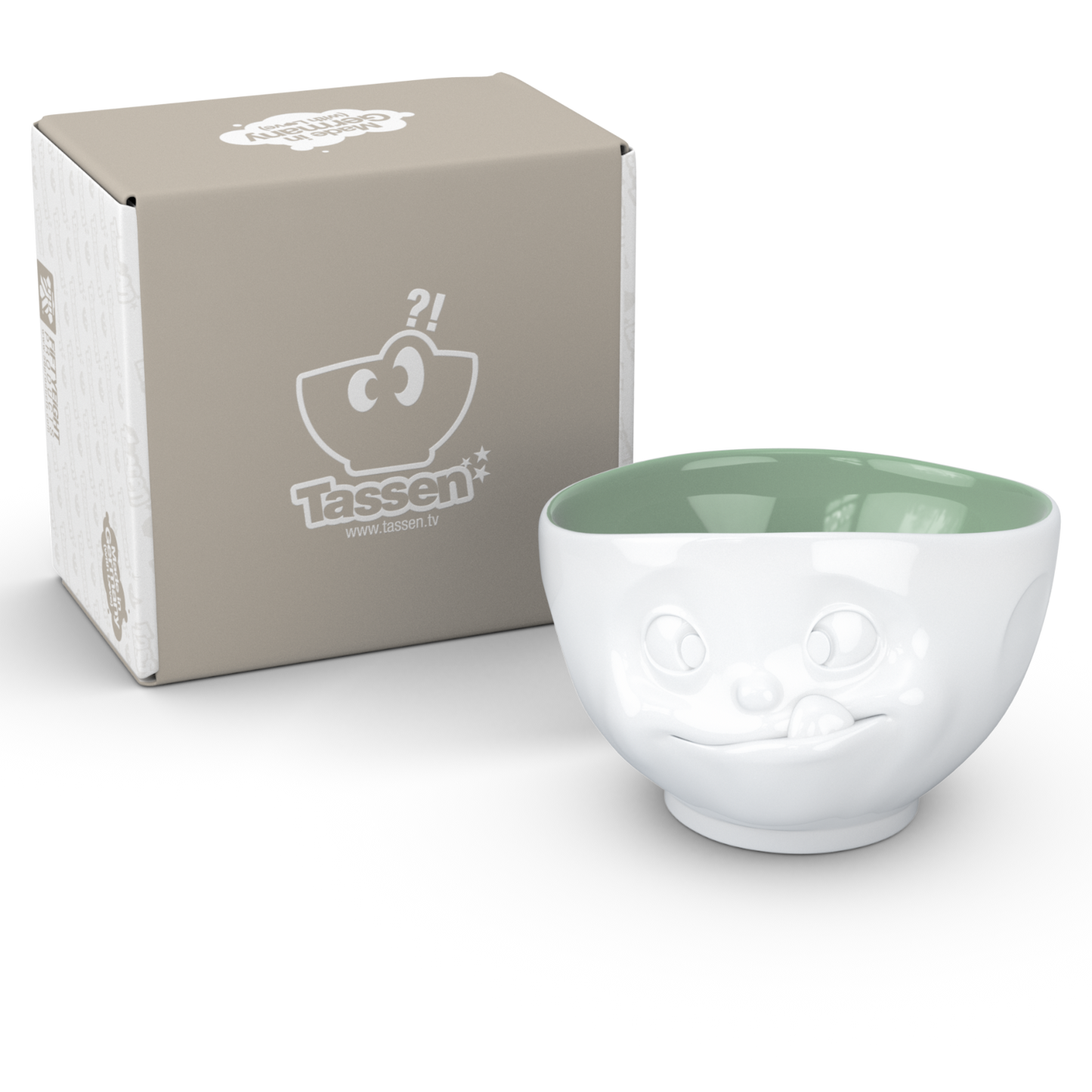 FIFTYEIGHT PRODUCTS / Tazze / Ciotola "Gustoso" (Porcellana, 500ml, bianca, interno pino, Made in Germany)