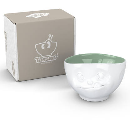 FIFTYEIGHT PRODUCTS / Tazze / Ciotola "Gustoso" (Porcellana, 500ml, bianca, interno pino, Made in Germany)