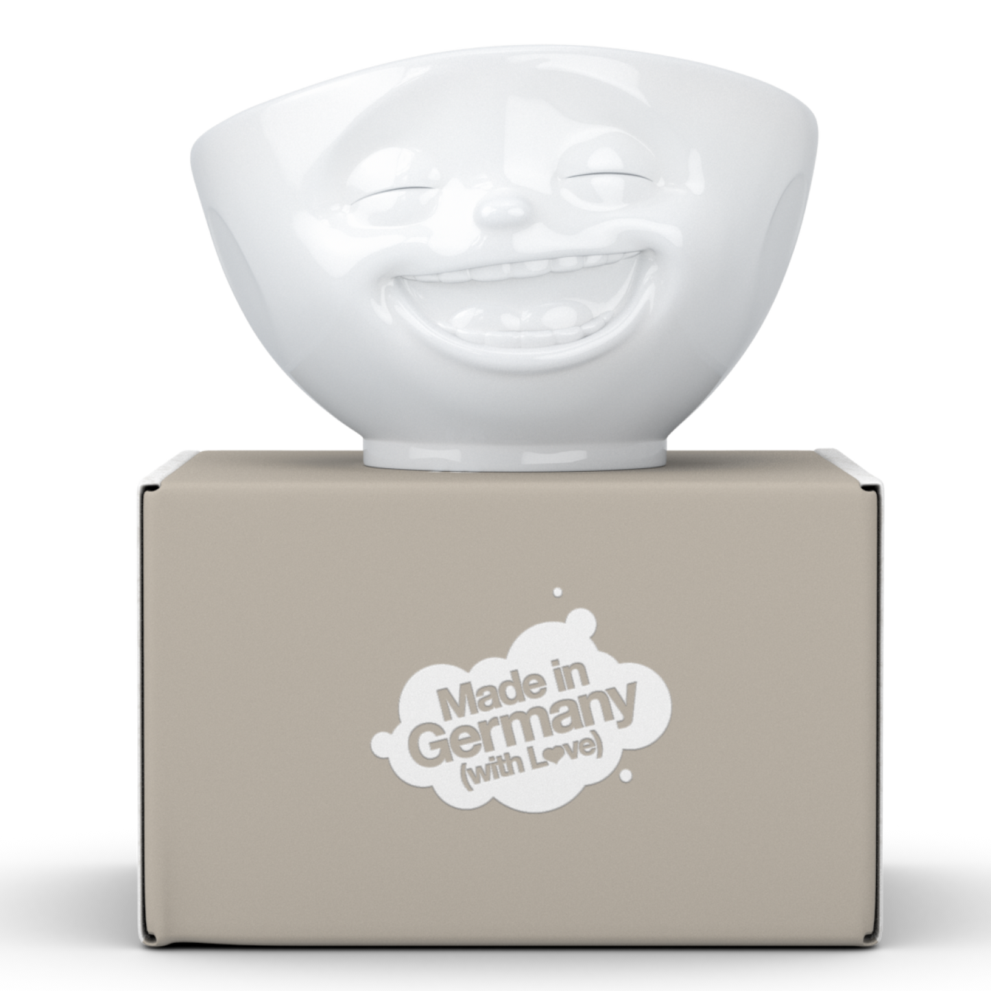 FIFTYEIGHT PRODUCTS / Mugs / "Laughing" Bowl (Porcelain, 500ml, white, Made in Germany)