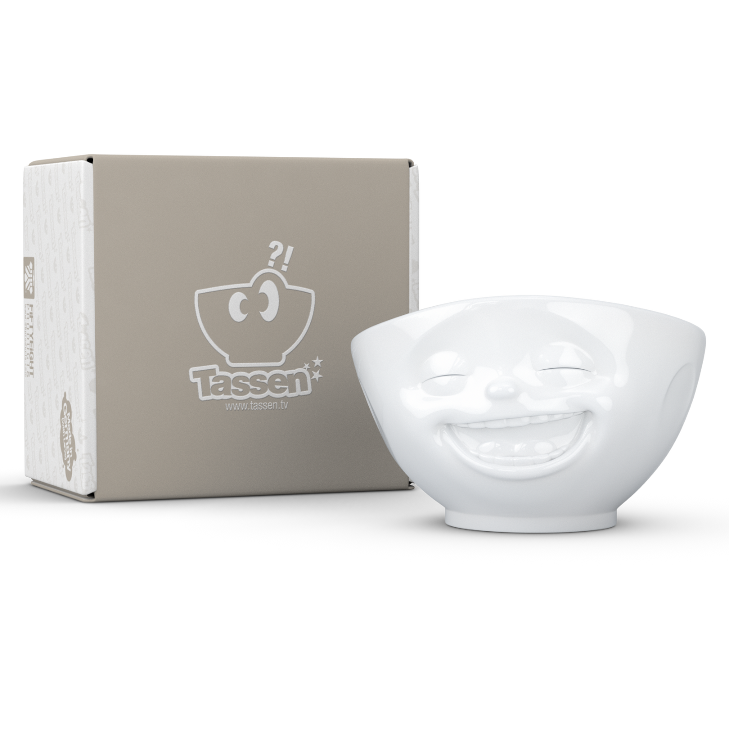 FIFTYEIGHT PRODUCTS / Mugs / "Laughing" Bowl (Porcelain, 500ml, white, Made in Germany)