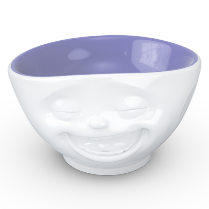 FIFTYEIGHT PRODUCTS / Tazze / Ciotola "Sorridendo" (Porcellana, 500ml, interno lavanda, Made in Germany)