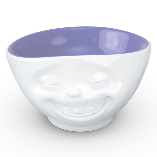 FIFTYEIGHT PRODUCTS / Mugs / "Laughing" Bowl (Porcelain, 500ml, Lavender Inside, Made in Germany)