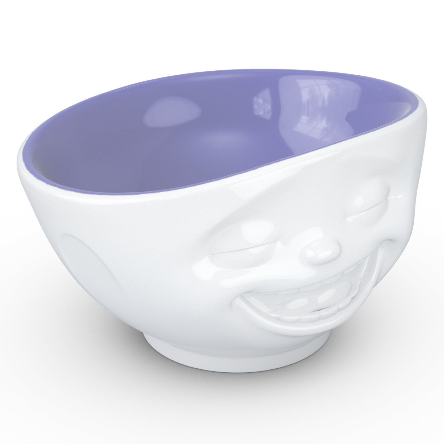 FIFTYEIGHT PRODUCTS / Tazze / Ciotola "Sorridendo" (Porcellana, 500ml, interno lavanda, Made in Germany)