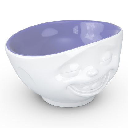 FIFTYEIGHT PRODUCTS / Tazze / Ciotola "Sorridendo" (Porcellana, 500ml, interno lavanda, Made in Germany)
