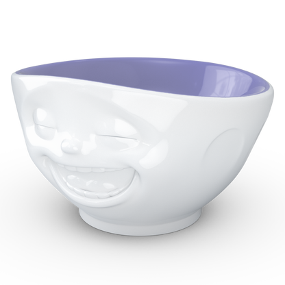 FIFTYEIGHT PRODUCTS / Tazze / Ciotola "Sorridendo" (Porcellana, 500ml, interno lavanda, Made in Germany)