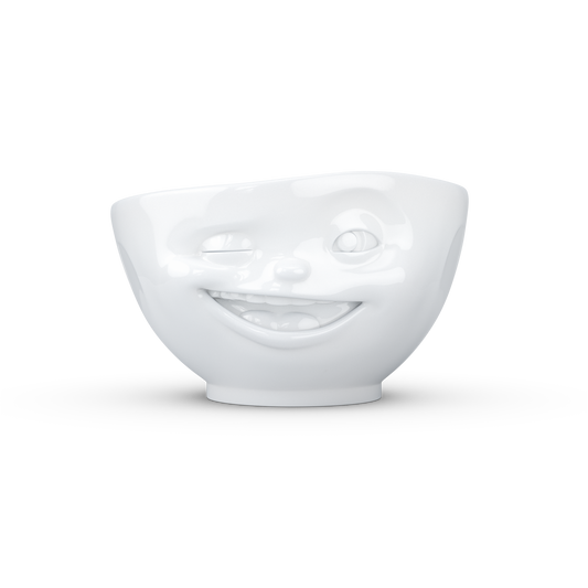 FIFTYEIGHT PRODUCTS / Ciotola bianca 500 ml, Ammiccante, (Porcellana, 500ml, Bianco, Made in Germany)