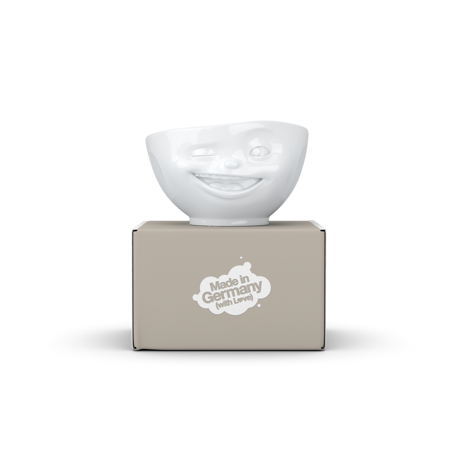 FIFTYEIGHT PRODUCTS / Bowl white 500 ml, Winking, (Porcelain, 500ml, White, Made in Germany)