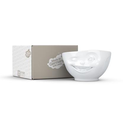 FIFTYEIGHT PRODUCTS / Bowl white 500 ml, Winking, (Porcelain, 500ml, White, Made in Germany)