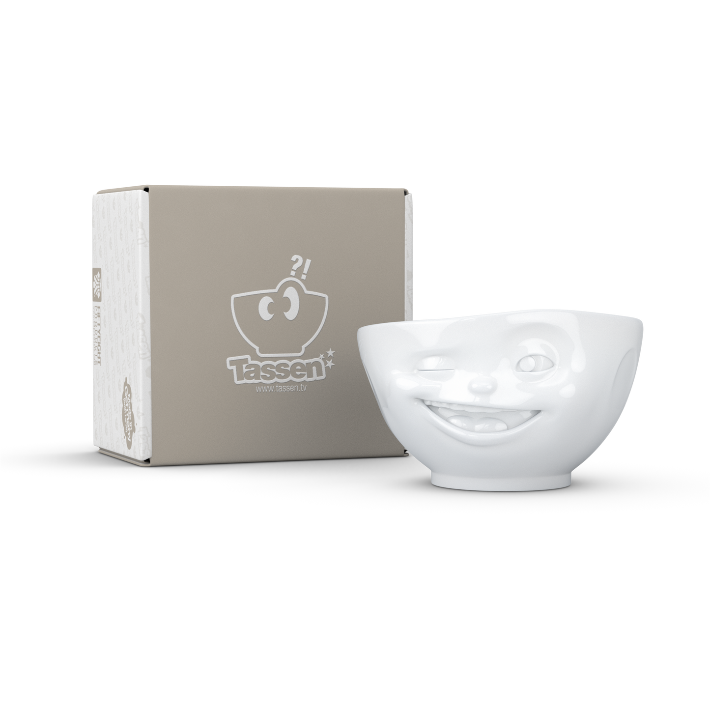 FIFTYEIGHT PRODUCTS / Bowl white 500 ml, Winking, (Porcelain, 500ml, White, Made in Germany)