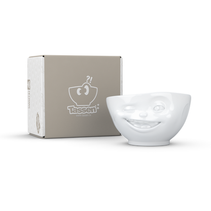FIFTYEIGHT PRODUCTS / Bowl white 500 ml, Winking, (Porcelain, 500ml, White, Made in Germany)