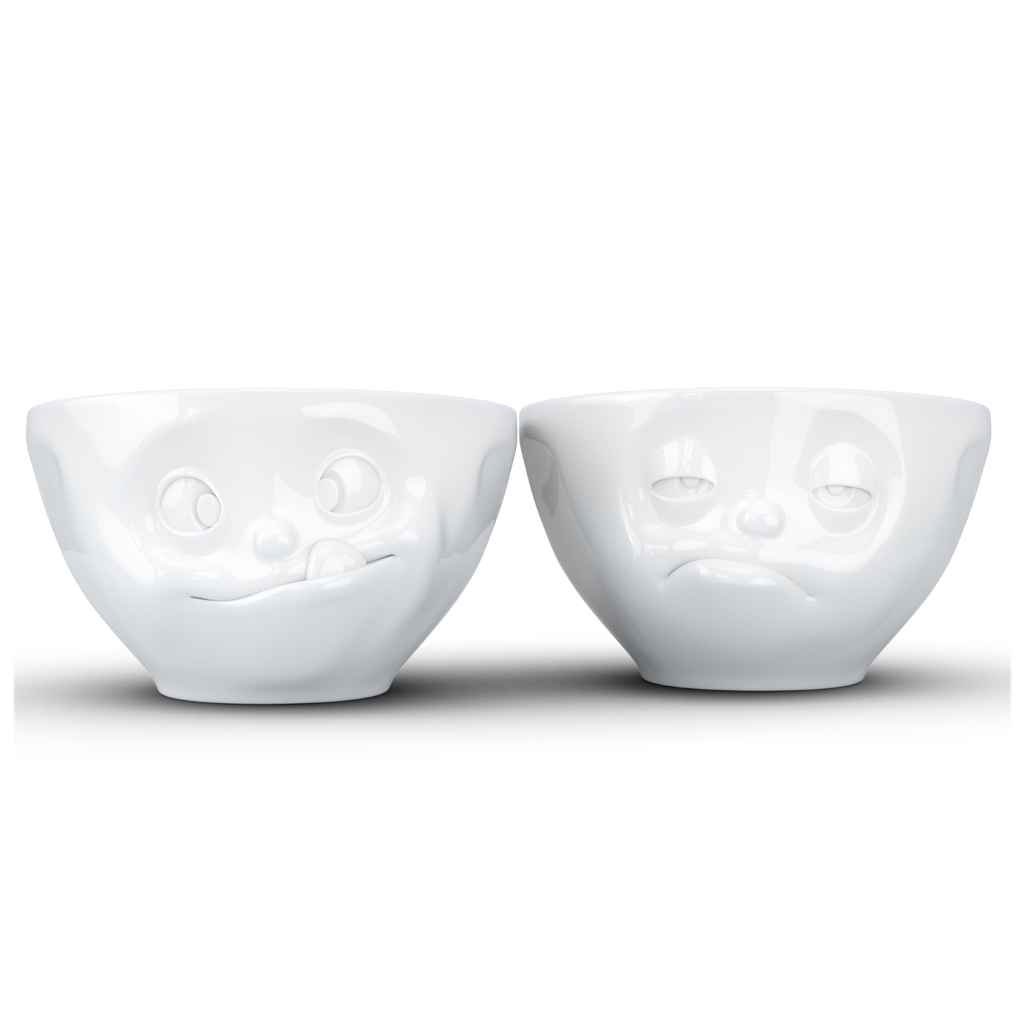 FIFTYEIGHT PRODUCTS / Cups / Small Bowls / Bowl Set No. 3 "Tasty & Sleepy" (Porcelain, 200 ml, white, Made in Germany)