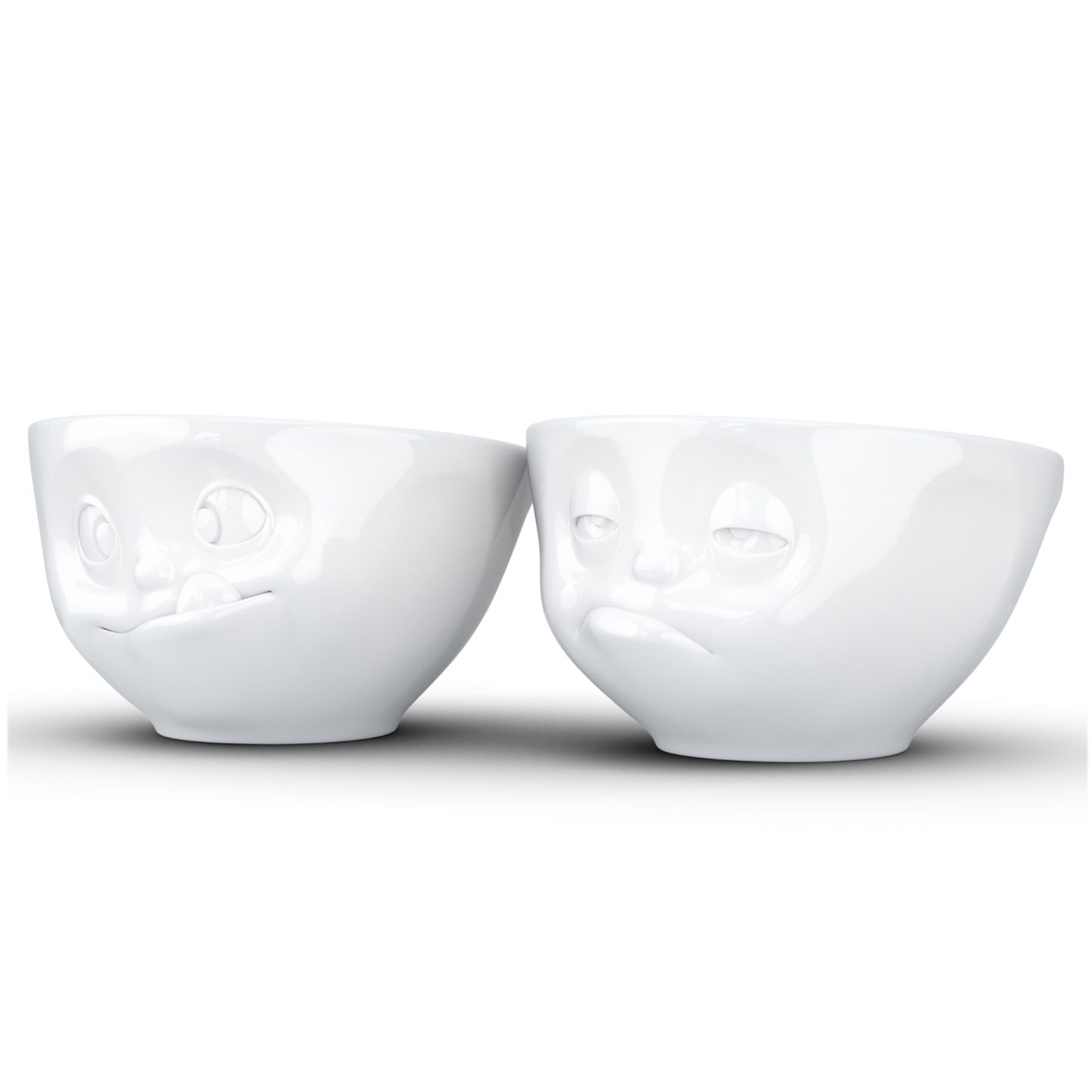 FIFTYEIGHT PRODUCTS / Cups / Small Bowls / Bowl Set No. 3 "Tasty & Sleepy" (Porcelain, 200 ml, white, Made in Germany)