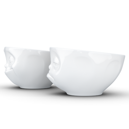 FIFTYEIGHT PRODUCTS / Cups / Small Bowls / Bowl Set No. 3 "Tasty & Sleepy" (Porcelain, 200 ml, white, Made in Germany)