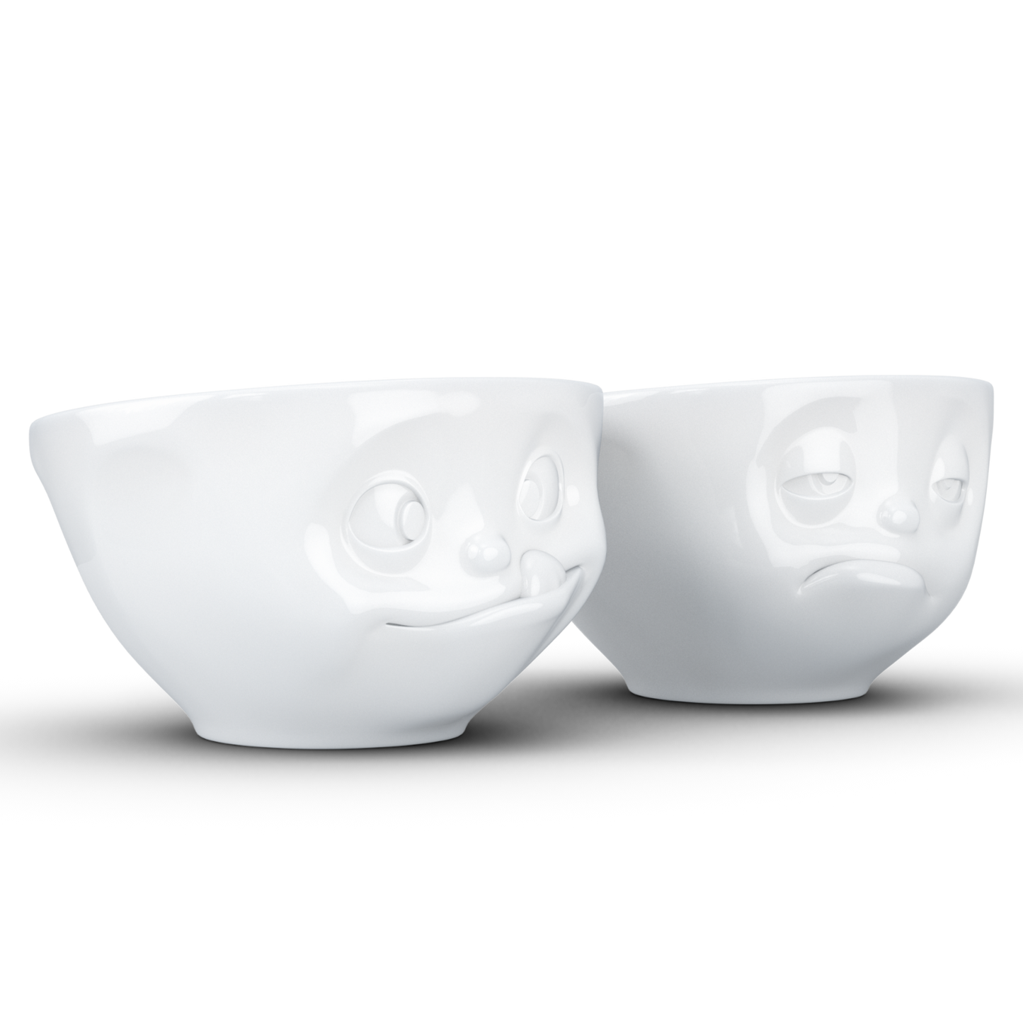 FIFTYEIGHT PRODUCTS / Cups / Small Bowls / Bowl Set No. 3 "Tasty & Sleepy" (Porcelain, 200 ml, white, Made in Germany)