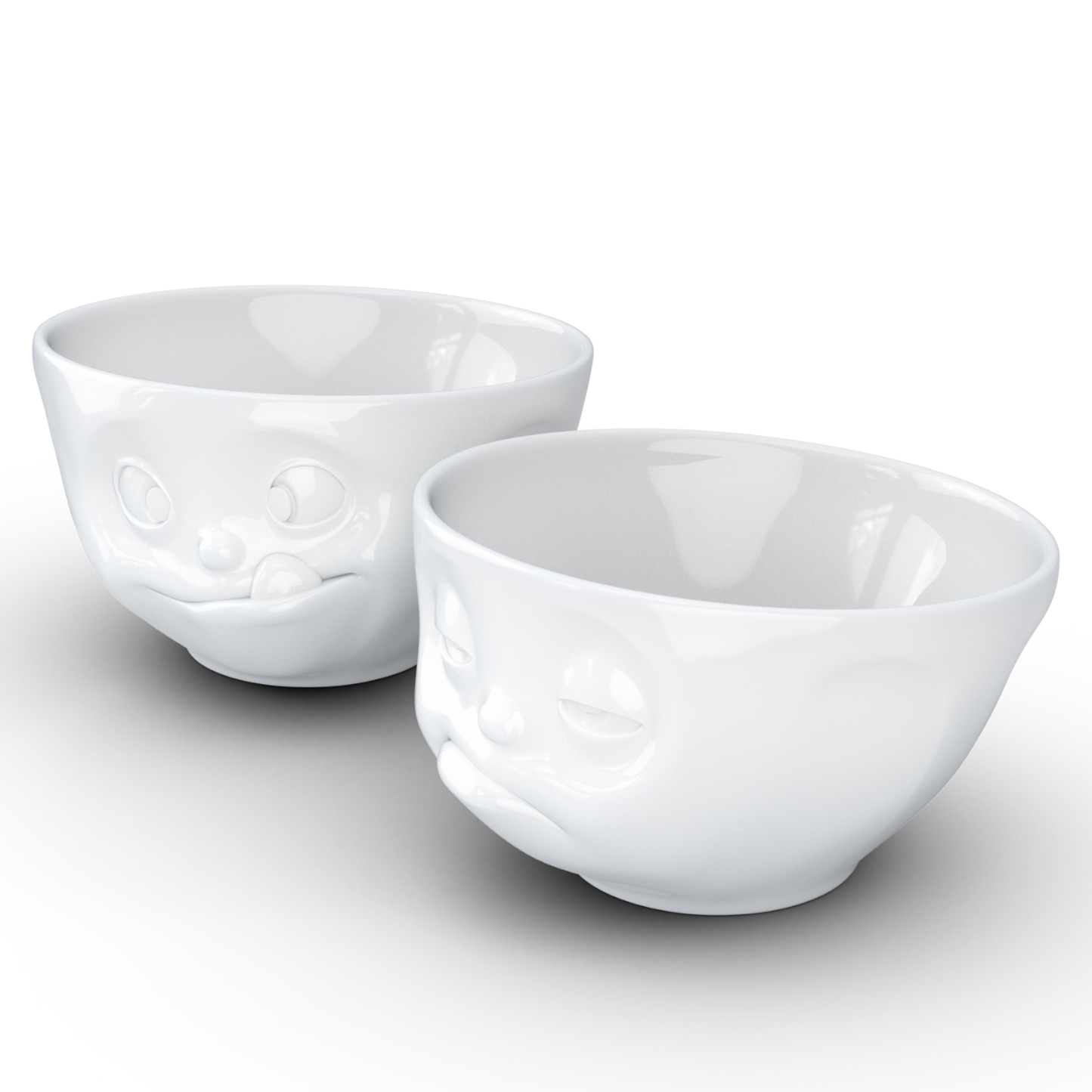 FIFTYEIGHT PRODUCTS / Cups / Small Bowls / Bowl Set No. 3 "Tasty & Sleepy" (Porcelain, 200 ml, white, Made in Germany)