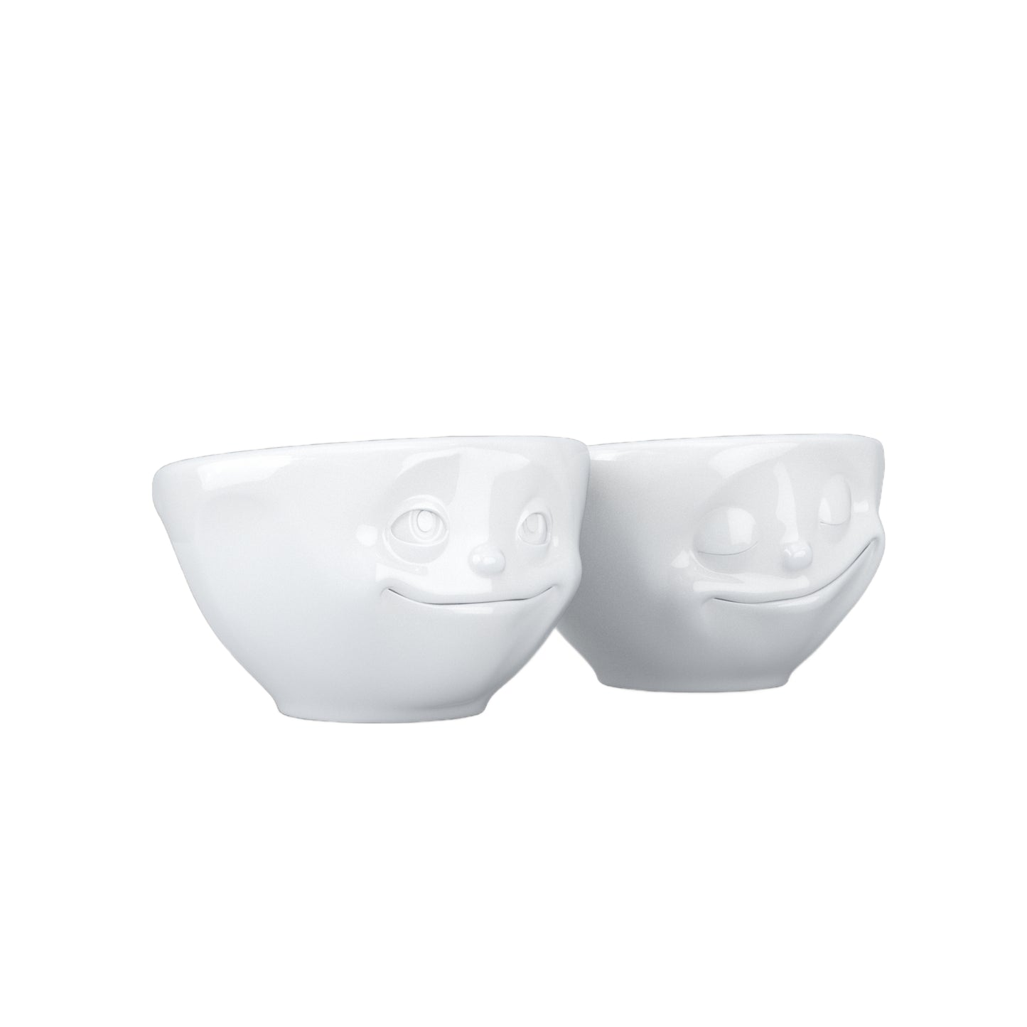 FIFTYEIGHT PRODUCTS / Tazze / Ciotolina / Set ciotoline n. 2 "Sognante e Felice" (porcellana, 100 ml, bianco, Made in Germany)