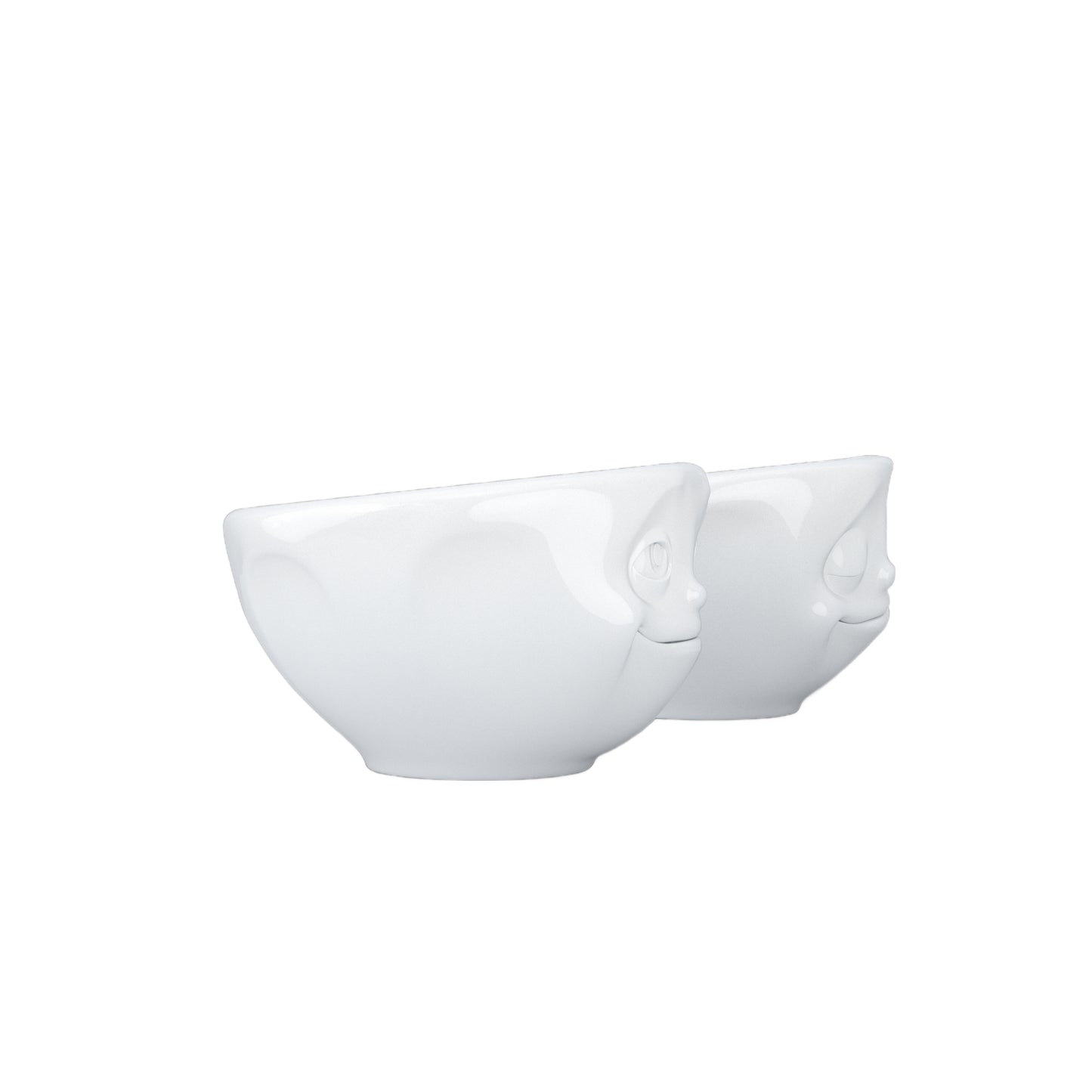 FIFTYEIGHT PRODUCTS / Tazze / Ciotolina / Set ciotoline n. 2 "Sognante e Felice" (porcellana, 100 ml, bianco, Made in Germany)