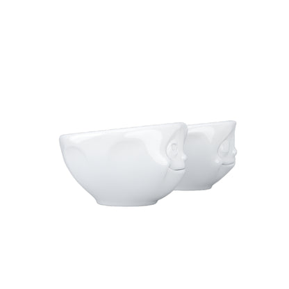 FIFTYEIGHT PRODUCTS / Tazze / Ciotolina / Set ciotoline n. 2 "Sognante e Felice" (porcellana, 100 ml, bianco, Made in Germany)