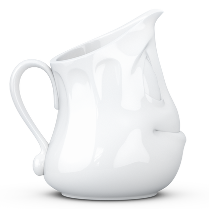 FIFTYEIGHT PRODUCTS / Jug "Drollig" (Porcelain, 350 ml, White, Made in Germany)
