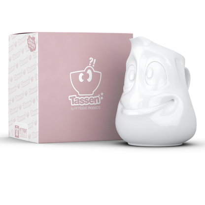 FIFTYEIGHT PRODUCTS / Jug "Drollig" (Porcelain, 350 ml, White, Made in Germany)