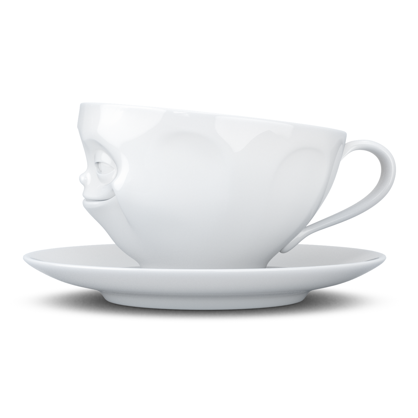 FIFTYEIGHT PRODUCTS / Mugs / Coffee mug "Grinning" (Porcelain, 200ml, white, Made in Germany)