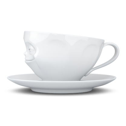 FIFTYEIGHT PRODUCTS / Mugs / Coffee mug "Grinning" (Porcelain, 200ml, white, Made in Germany)