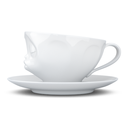 FIFTYEIGHT PRODUCTS / Kissing Face Coffee Cup / Hard Porcelain 200 ml, white