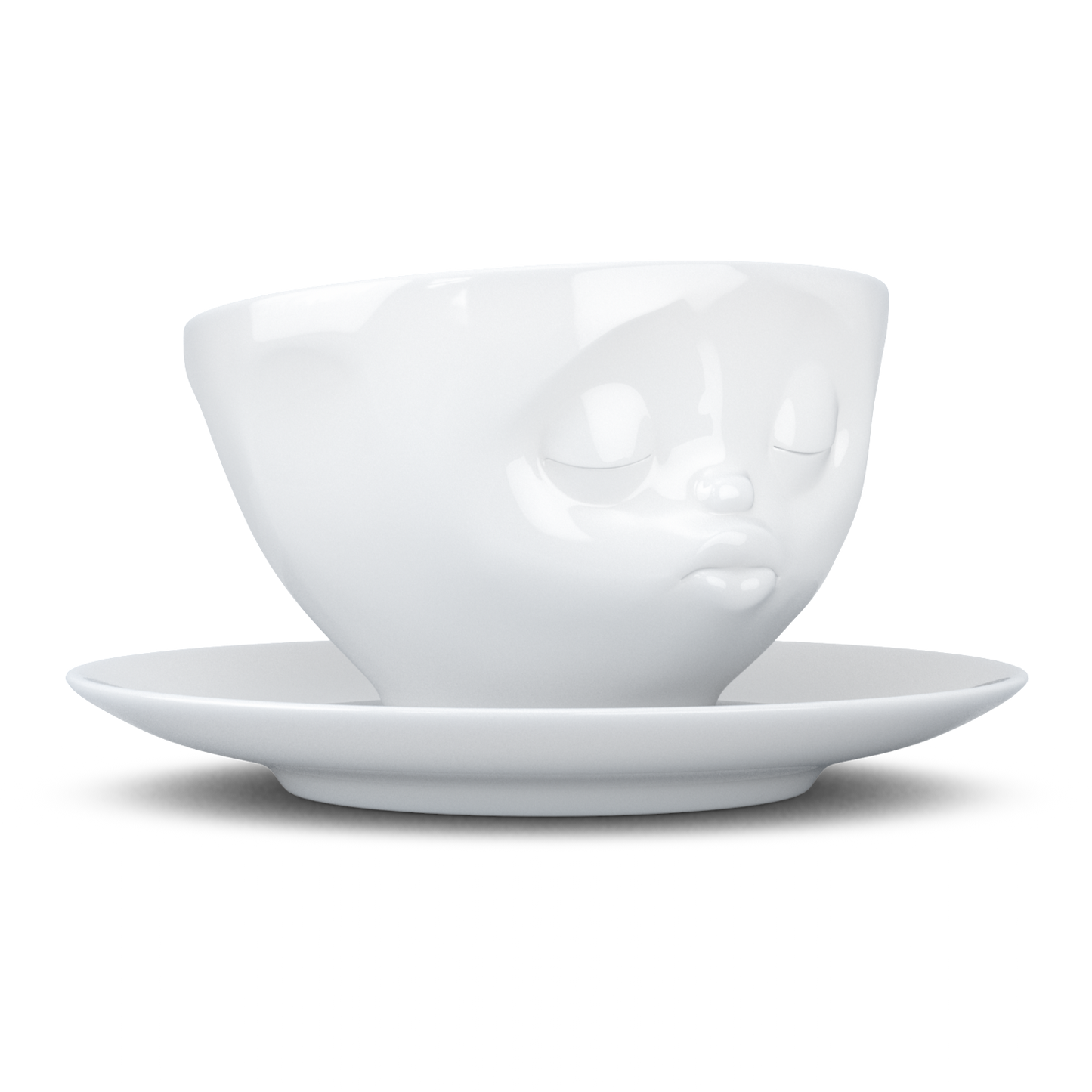 FIFTYEIGHT PRODUCTS / Kissing Face Coffee Cup / Hard Porcelain 200 ml, white