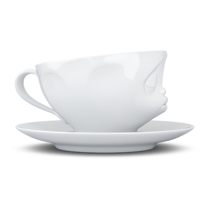 FIFTYEIGHT PRODUCTS / Kissing Face Coffee Cup / Hard Porcelain 200 ml, white