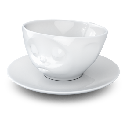 FIFTYEIGHT PRODUCTS / Kissing Face Coffee Cup / Hard Porcelain 200 ml, white
