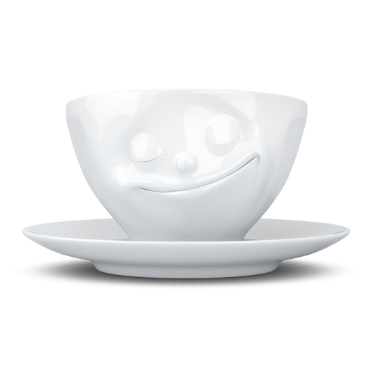 FIFTYEIGHT PRODUCTS / Tazze / Tazza da caffè "Felice" (porcellana, 200 ml, bianca, Made in Germany)