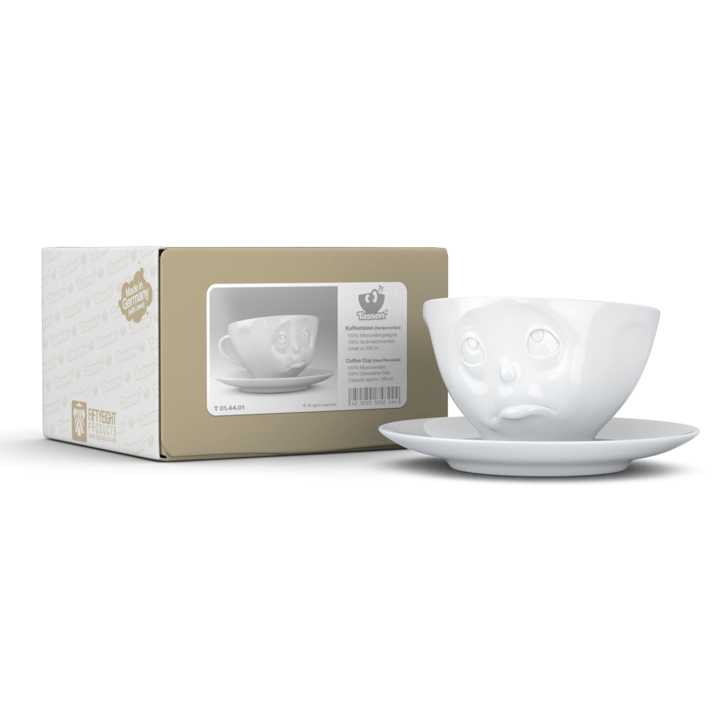 FIFTYEIGHT PRODUCTS / Tassen / Kaffeetasse „Och Bitte“ (Porzellan, 200 ml, weiß, Made in Germany)
