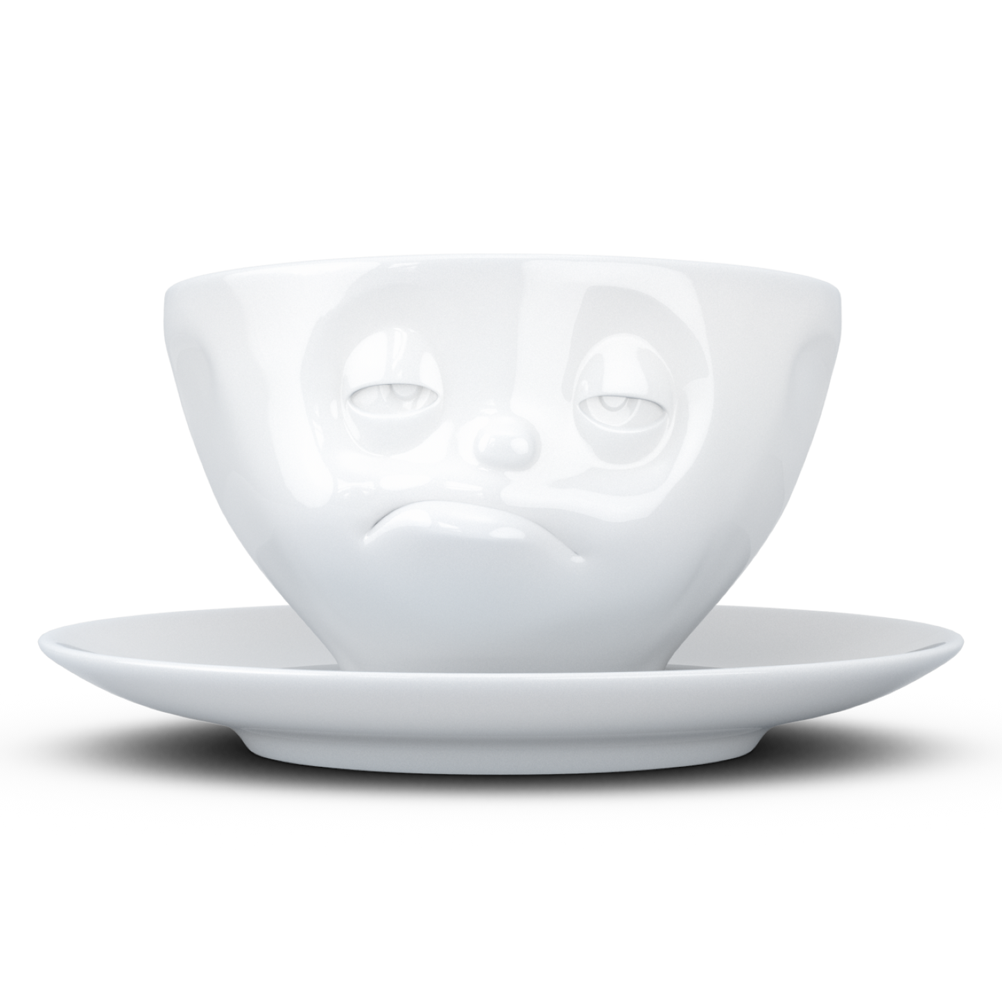 FIFTYEIGHT PRODUCTS / Tazze / Tazza da caffè "Assonnato" (porcellana, 200 ml, bianca, Made in Germany)