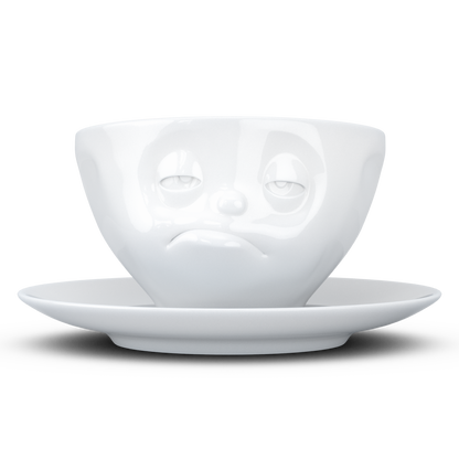 FIFTYEIGHT PRODUCTS / Tazze / Tazza da caffè "Assonnato" (porcellana, 200 ml, bianca, Made in Germany)