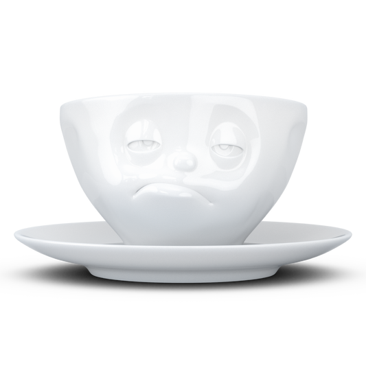 FIFTYEIGHT PRODUCTS / Tazze / Tazza da caffè "Assonnato" (porcellana, 200 ml, bianca, Made in Germany)