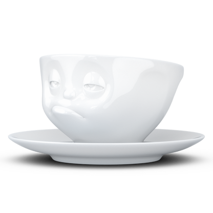 FIFTYEIGHT PRODUCTS / Tazze / Tazza da caffè "Assonnato" (porcellana, 200 ml, bianca, Made in Germany)