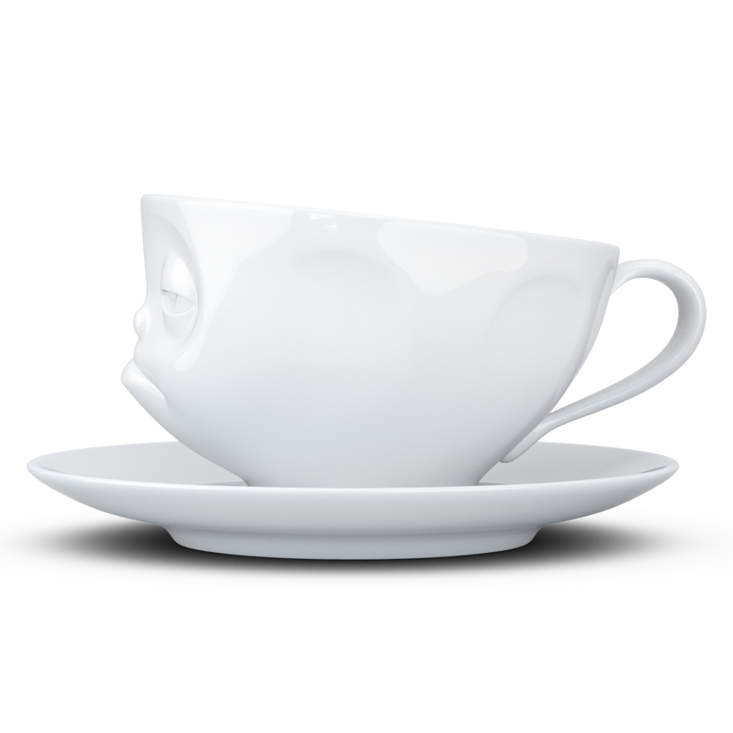 FIFTYEIGHT PRODUCTS / Tazze / Tazza da caffè "Assonnato" (porcellana, 200 ml, bianca, Made in Germany)