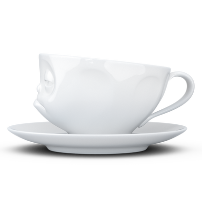 FIFTYEIGHT PRODUCTS / Tazze / Tazza da caffè "Assonnato" (porcellana, 200 ml, bianca, Made in Germany)