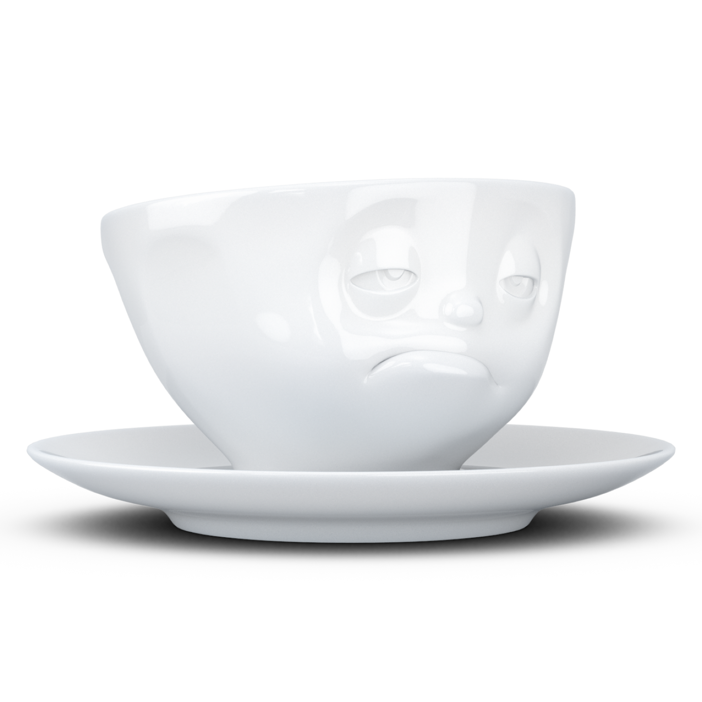 FIFTYEIGHT PRODUCTS / Tazze / Tazza da caffè "Assonnato" (porcellana, 200 ml, bianca, Made in Germany)