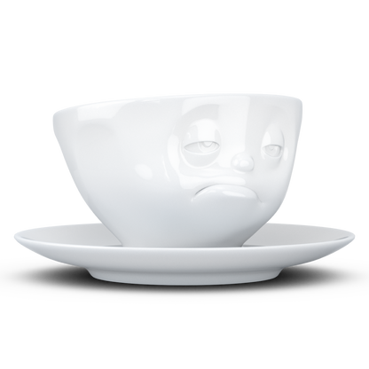 FIFTYEIGHT PRODUCTS / Tazze / Tazza da caffè "Assonnato" (porcellana, 200 ml, bianca, Made in Germany)
