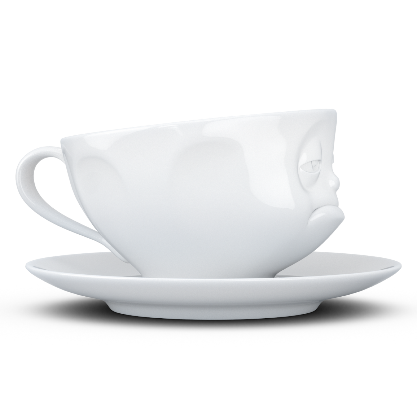 FIFTYEIGHT PRODUCTS / Tazze / Tazza da caffè "Assonnato" (porcellana, 200 ml, bianca, Made in Germany)