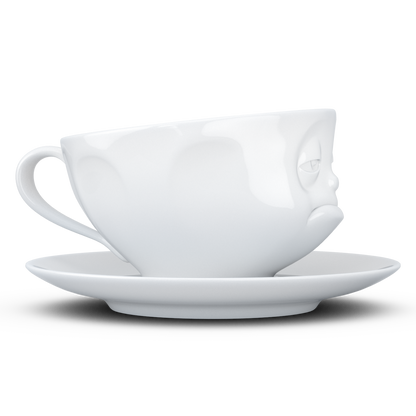 FIFTYEIGHT PRODUCTS / Tazze / Tazza da caffè "Assonnato" (porcellana, 200 ml, bianca, Made in Germany)