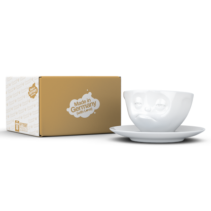 FIFTYEIGHT PRODUCTS / Tazze / Tazza da caffè "Assonnato" (porcellana, 200 ml, bianca, Made in Germany)